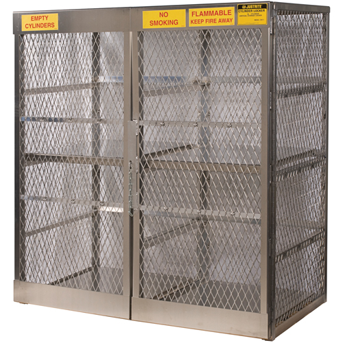 Aluminum LPG Cylinder Locker Storage, 16 Cylinder Capacity, 60" W x 32" D x 65" H, Silver M & M Nord Ouest Inc