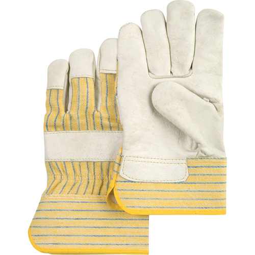 Standard-Duty Dry-Palm Fitters Gloves, Large, Grain Cowhide Palm, Cotton Inner Lining M & M Nord Ouest Inc