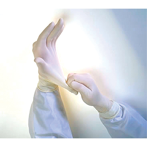 Gants d'examen Qualatex Miracle Grip QRP, Moyen, Latex, 6 mils, Sans poudre, Blanc M & M Nord Ouest Inc