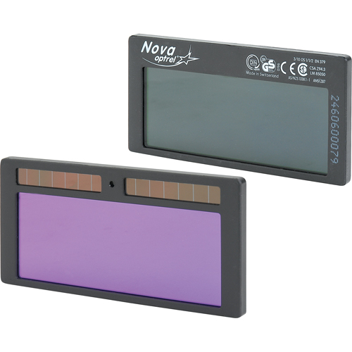 Nova Auto-Darkening Filters, 2" W x 4-1/4" H Viewing Area, For Use With nova M & M Nord Ouest Inc