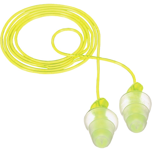 Bouchons d'oreilles r&eacute;utilisables &agrave; trois brides E-A-R, Avec cordon, Vrac - Sac en poly, 26 dB NRR, Taille unique M & M Nord Ouest Inc