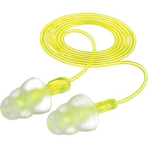 Bouchons d'oreilles r&eacute;utilisables &agrave; trois brides E-A-R, Avec cordon, Vrac - Sac en poly, 26 dB NRR, Taille unique M & M Nord Ouest Inc