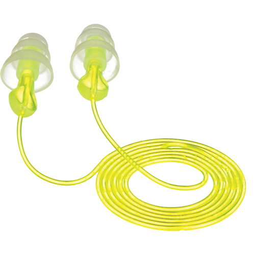 Bouchons d'oreilles r&eacute;utilisables &agrave; trois brides E-A-R, Avec cordon, Vrac - Sac en poly, 26 dB NRR, Taille unique M & M Nord Ouest Inc