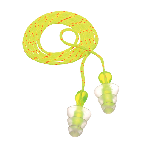 E-A-R Tri-Flange Reusable Earplugs, Corded, Bulk - Polybag, 26 dB NRR, One-Size M & M Nord Ouest Inc