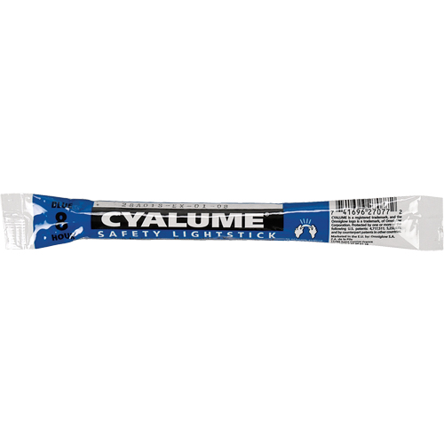 B&acirc;tons de s&eacute;curit&eacute; luminescents Cyalume 6", Bleu, Dur&eacute;e 8 h M & M Nord Ouest Inc