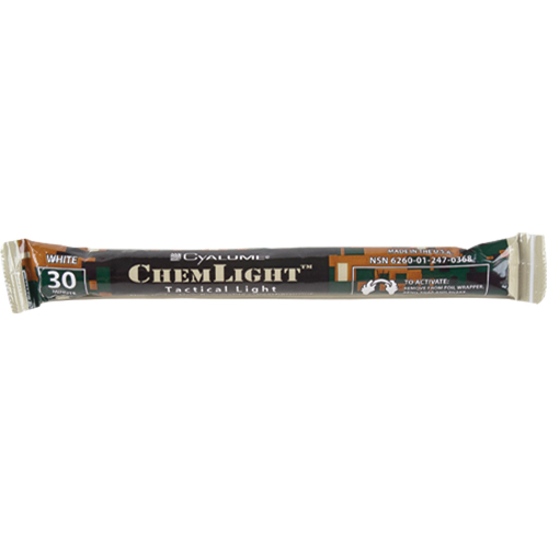 6" Cyalume&reg; Lightsticks, White, 30 mins. Duration M & M Nord Ouest Inc