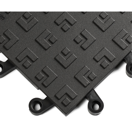 Syst&egrave;mes de carrelage ergonomiques ErgoDeck No 562, PVC, 1-1/2' la c, 1-1/2' lo, 7/8" &eacute;paisseur, Noir M & M Nord Ouest Inc