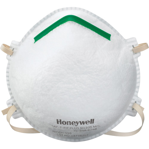 Saf-T-Fit&reg; Plus N1105 Particulate Respirators, N95, NIOSH Certified, Small M & M Nord Ouest Inc