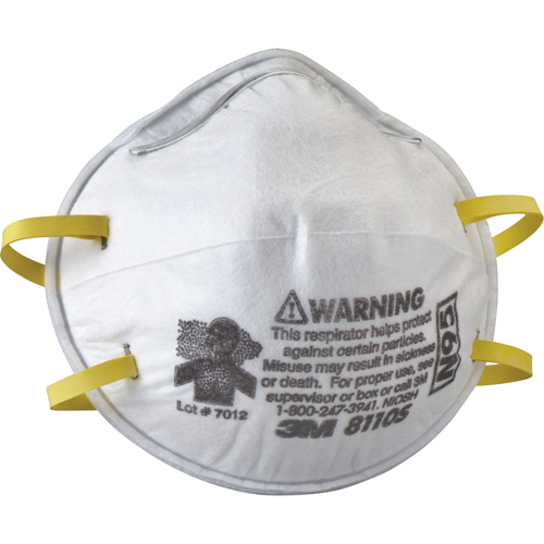 8110S Particulate Respirators, N95, NIOSH Certified, Small M & M Nord Ouest Inc