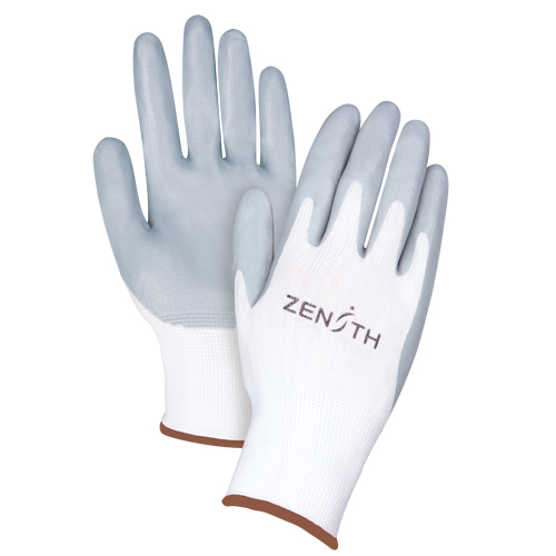Gants l&eacute;gers enduits et respirants, 9/Grand, R&ecirc;vetement Mousse de nitrile, Calibre 13, Enveloppe en Polyester M & M Nord Ouest Inc