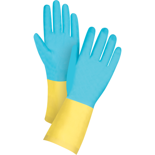 Premium Dipped Chemical-Resistant Gloves, Size Small/7, 12" L, Neoprene/Rubber Latex, Cotton/Flock-Lined Inner Lining, 20-mil M & M Nord Ouest Inc