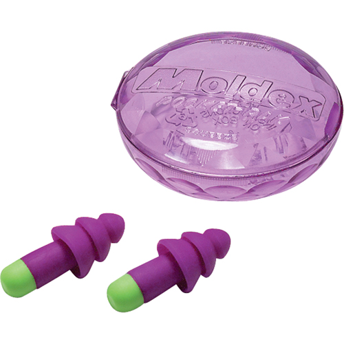 Bouchons d'oreilles r&eacute;utilisables Rockets, Sans cordon, Vrac - &eacute;tui en plastique, 27 dB NRR, Taille unique M & M Nord Ouest Inc