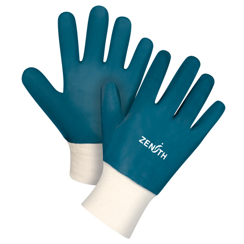Heavyweight Knit Wrist Gloves, 8/Medium, Nitrile Coating, Cotton Shell M & M Nord Ouest Inc