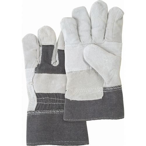 Standard-Duty Patch Palm Fitters Gloves, Large, Split Cowhide Palm, Cotton Inner Lining M & M Nord Ouest Inc