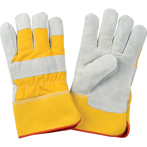 Gants d'ajusteur doubl&eacute;s pour l'hiver de premi&egrave;re qualit&eacute;, Grand, Paume en Cuir de vache refendu, Doublure en Molleton de mousse M & M Nord Ouest Inc