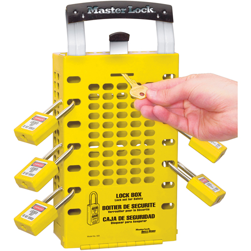 Bo&agrave;tes de verrouillage Latch Tight, Jaune M & M Nord Ouest Inc