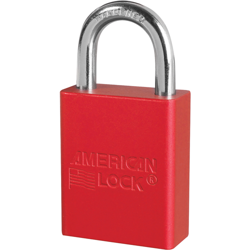 Cadenas anodis&eacute;, Cadenas de s&eacute;curit&eacute;, Cl&eacute;s identiques, Aluminium, Largeur de 1-1/2" M & M Nord Ouest Inc