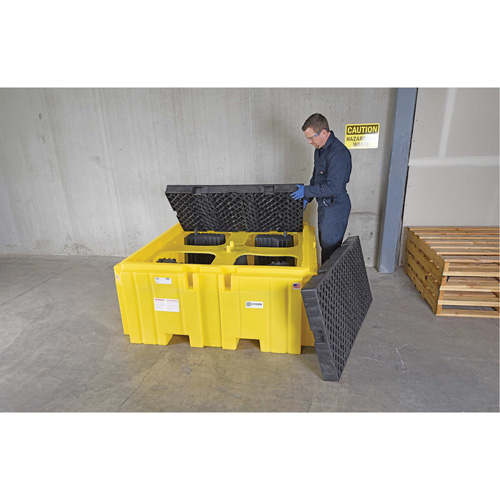 GRV Spill Pallet Plus sans drain, Capacit&eacute; de d&eacute;versement 365 gal. US, 62" x 62" x 28" M & M Nord Ouest Inc