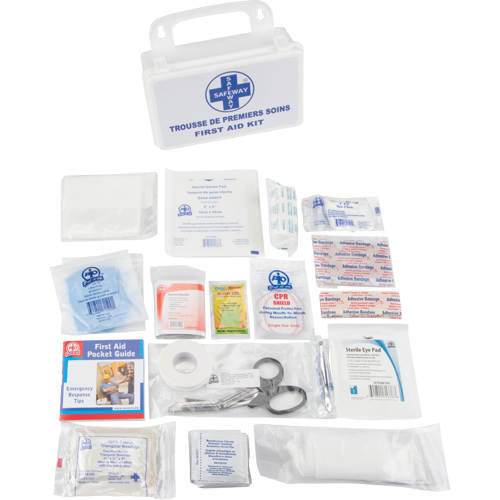 Trousse de premiers soins, Dispositif m&eacute;dical Classe 1, Boîte en plastique M & M Nord Ouest Inc