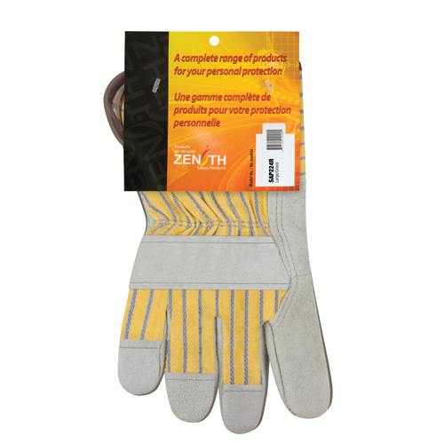 Premium Rugged Fitters Gloves, Large, Split Cowhide Palm, Cotton Inner Lining M & M Nord Ouest Inc