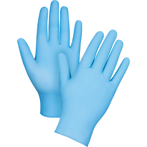 Gants jetables de calibre m&eacute;dical r&eacute;sistants &agrave; la perforation, Grand, Nitrile, 4,5 mils, Sans poudre, Bleu, Classe 2 M & M Nord Ouest Inc