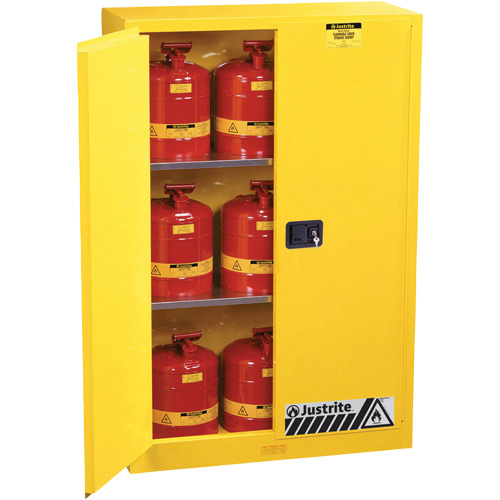 Armoires Sure-Grip EX pour produits inflammables, 45 gal., 2 Porte(s), 43" La x 65" h x 18" p M & M Nord Ouest Inc