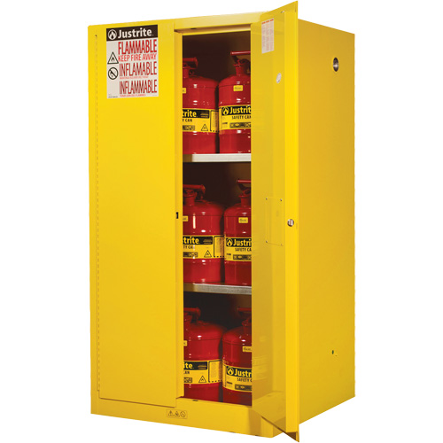 Sure-Grip&reg; Ex Flammable Storage Cabinets, 60 gal., 2 Door, 34" W x 65" H x 34" D M & M Nord Ouest Inc