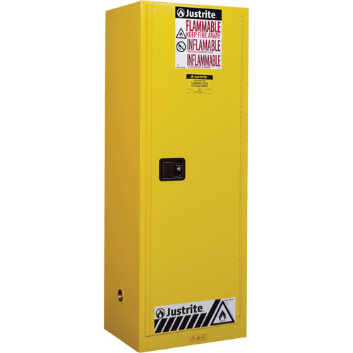 Sure-Grip&reg; EX Slimline Flammable Safety Cabinet, 22 gal., 1 Door, 23.25" W x 65" H x 18" D M & M Nord Ouest Inc
