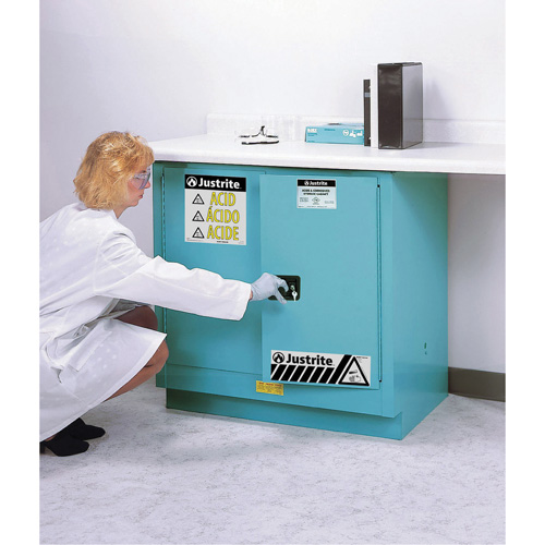 Armoires de s&eacute;curit&eacute; pour acides & produits corrosifs avec doublure ChemCor, 22 gal., 35" x 35" x 22" M & M Nord Ouest Inc