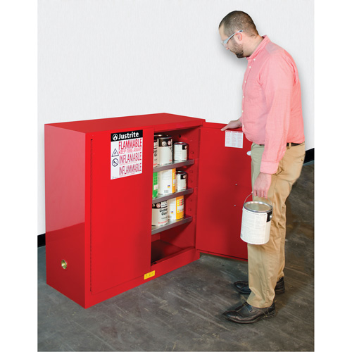 Sure-Grip&reg; EX Combustibles Safety Cabinet for Paint and Ink, 40 gal., 3 Shelves M & M Nord Ouest Inc