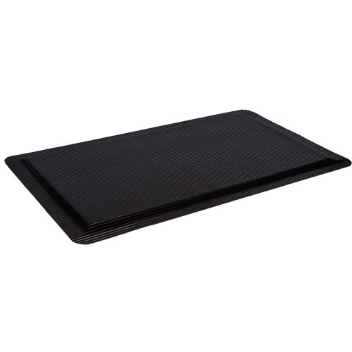 Ergo-Ease Mats, Ribbed, 2' x 10' x 7/8", Black, Rubber/Sponge M & M Nord Ouest Inc