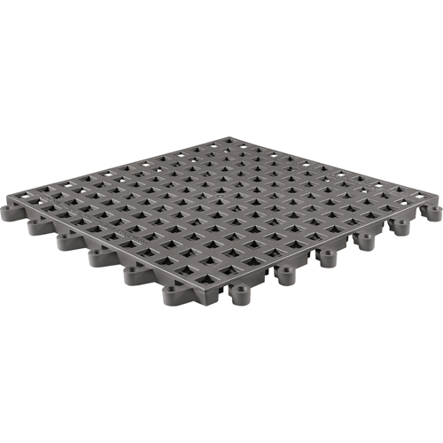 ErgoDeck&reg; General Purpose No. 564 Matting, PVC, 1-1/2' W x 1-1/2' L, 7/8" Thick, Charcoal M & M Nord Ouest Inc