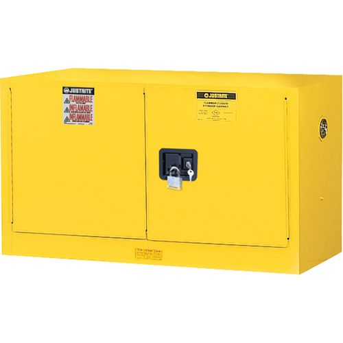 Sure-Grip&reg; EX Wall Mount Flammable Safety Cabinet, 17 gal., 2 Door, 43" W x 24" H x 18" D M & M Nord Ouest Inc