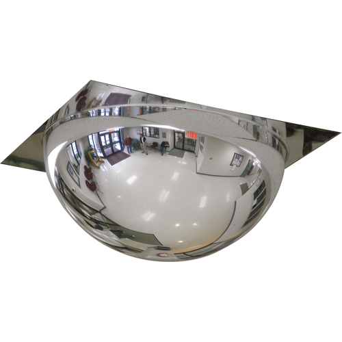 Miroir en d&ocirc;me avec panneau pour plafond suspendu, D&ocirc;me complet, Dessus ouvert, Diam&egrave;tre 24" M & M Nord Ouest Inc