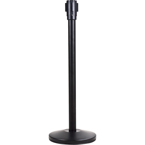 Poteau r&eacute;cepteur pour barri&egrave;res sur pieds pour le contr&ocirc;le des foules, Hauteur de 35", Noir M & M Nord Ouest Inc