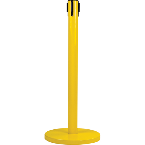 Poteau r&eacute;cepteur pour barri&egrave;res sur pieds pour le contr&ocirc;le des foules, Hauteur de 35", Jaune M & M Nord Ouest Inc