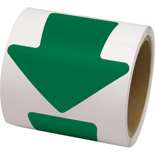 Coloured Floor Marking Decals, Arrow, 4" L x 4" W, Green, Vinyl M & M Nord Ouest Inc