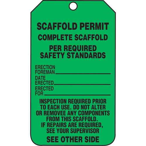 &eacute;tiquettes de s&eacute;curit&eacute; d'inspection et de contr&ocirc;le de l'&eacute;tat de l'&eacute;quipement, Papier cartonn&eacute;, 3-1/8" la x 5-7/8" h, Anglais M & M Nord Ouest Inc