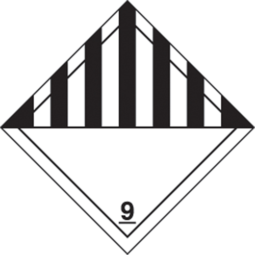 TDG Shipping Labels, Class 9, Miscellaneous Dangerous Goods, Paper M & M Nord Ouest Inc