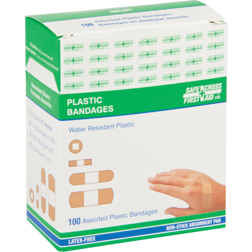 Bandages, Assorted, Plastic, Sterile M & M Nord Ouest Inc