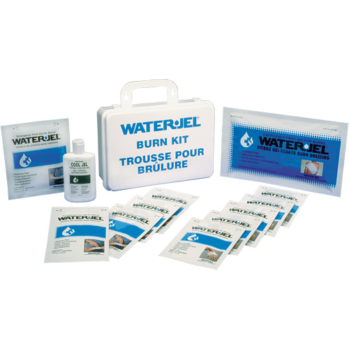 Trousses d'urgence pour brûlures Water Jel, Boîte en plastique de 36 unit&eacute;s, Classe 2 M & M Nord Ouest Inc