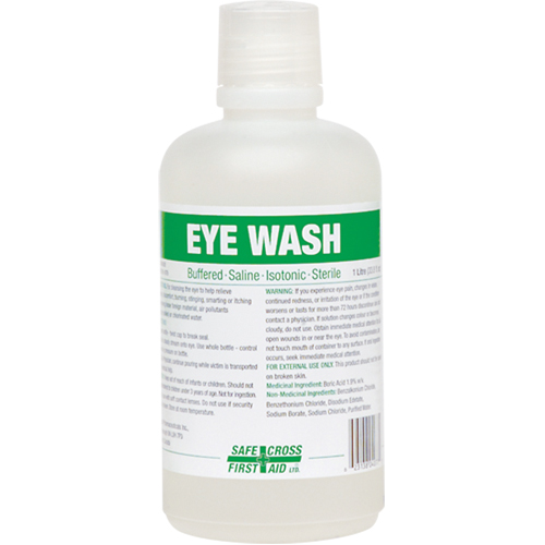 Eyewash Solution, Full Bottle, 1000 ml M & M Nord Ouest Inc