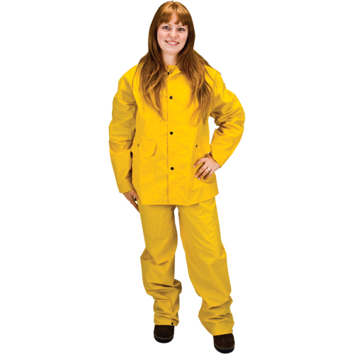 RZ100 Rain Suit, Polyester/PVC, Medium, Yellow M & M Nord Ouest Inc