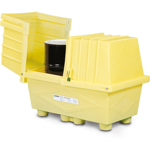 Poly-Safeypacks&reg; With Drain, 60.5" L x 37.25" W x 45.75" H, 1200 lbs. Load Capacity M & M Nord Ouest Inc
