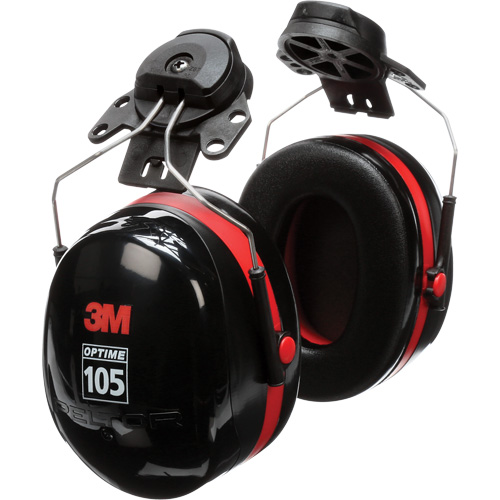 Peltor Optime 105 Series Earmuffs, Cap Mount, 27 NRR dB M & M Nord Ouest Inc