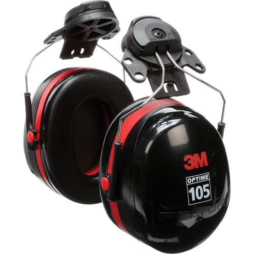 Peltor Optime 105 Series Earmuffs, Cap Mount, 27 NRR dB M & M Nord Ouest Inc