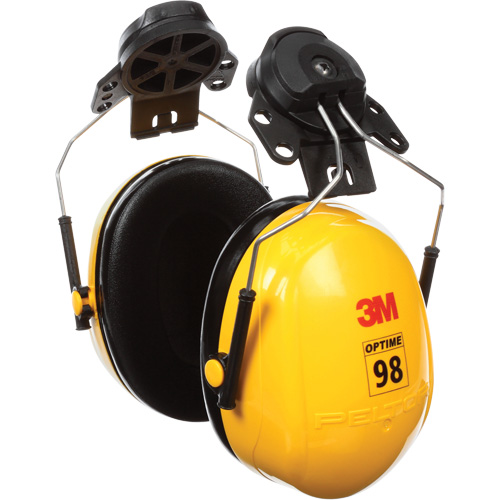 Peltor Optime 98 Series Earmuffs, Cap Mount, 23 NRR dB M & M Nord Ouest Inc