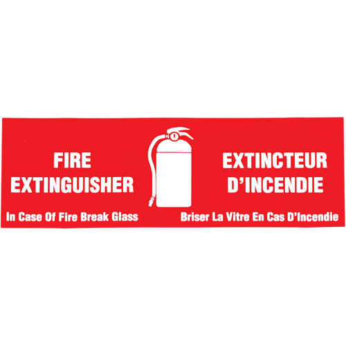 &eacute;tiquette  Fire Extinguisher / Extincteur d'incendie , 2" x 6", Vinyle, Bilingue avec pictogramme M & M Nord Ouest Inc