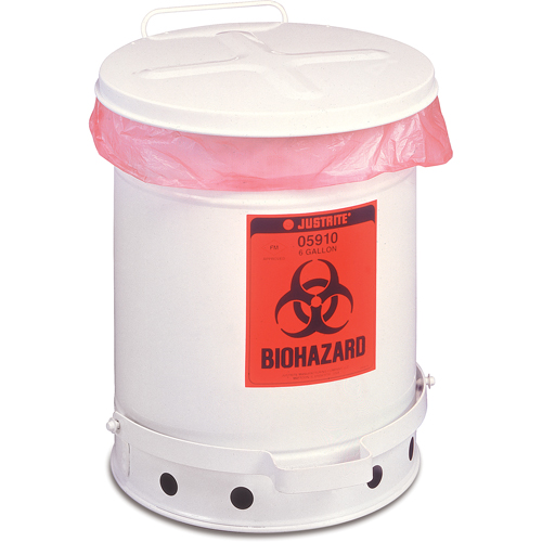 Biohazard Waste Container, 6 gal Capacity M & M Nord Ouest Inc