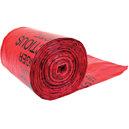 Hazardous Waste Bags, Bio-Hazard, 24" L x 33" W, 56.8 L (15 Gal.) Capacity M & M Nord Ouest Inc